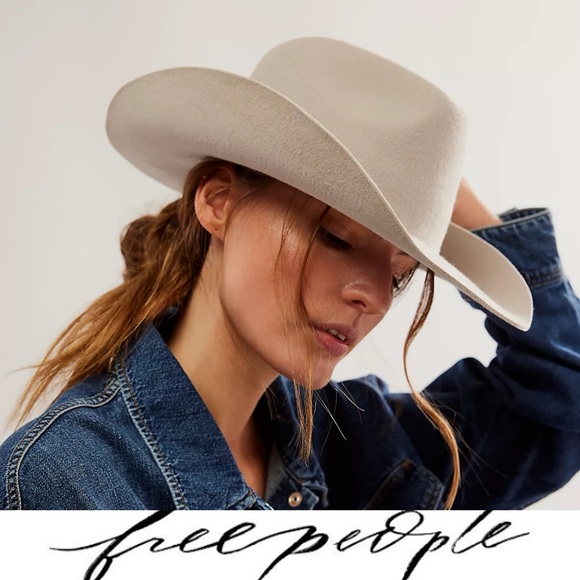 Free People Accessories - Free People Soft Turn Felt Cowboy Hat❤️ NWT